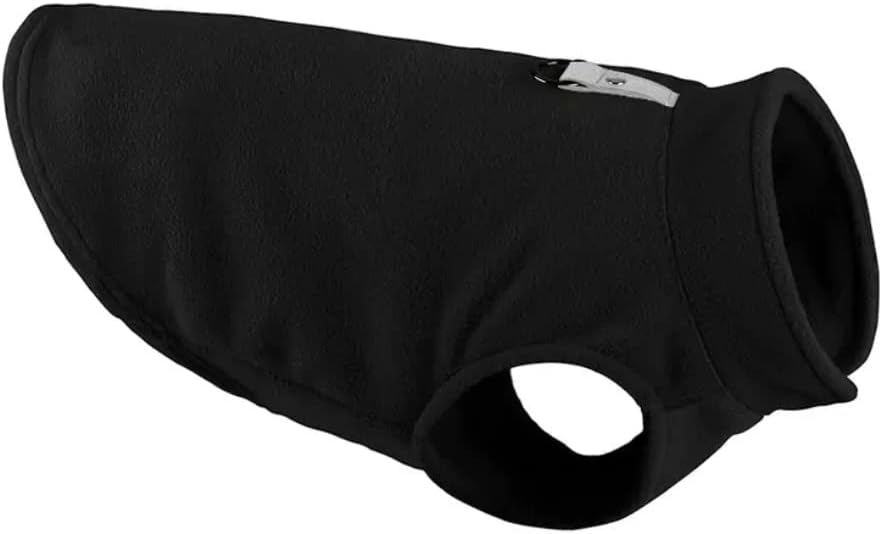 Fleece Dog Jacket with Leash Attachment Winter Small Dog