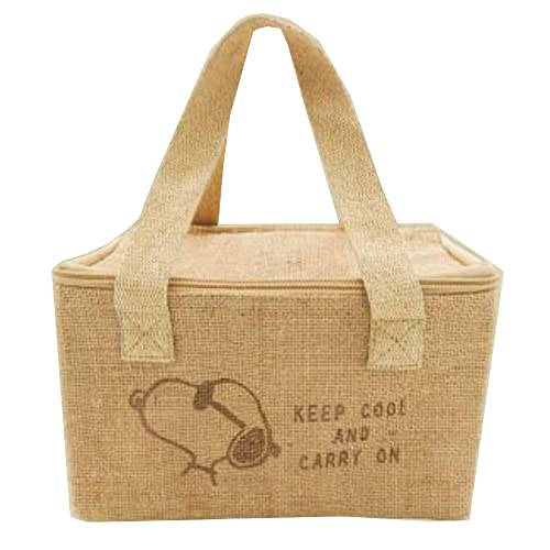 マリモクラフト マリモクラフト スヌーピー 保冷ジュートバッグ 横顔 JC W22×H14.5×D13.5cm SPJC-016
