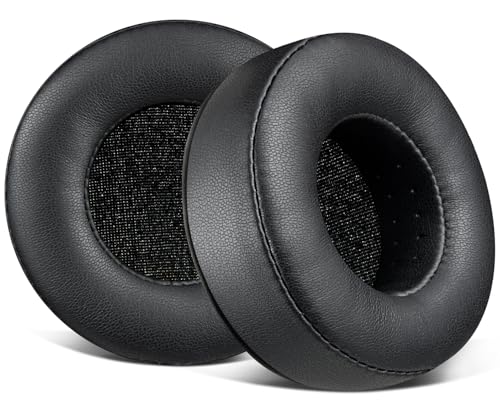 SOULWIT Earpads Replacement for Skullcandy Hesh & Hesh 2 Wireless Over-Ear Headphones, Ear Pads Cushions with Soft Protein Leather, Noise Isolation Foam - Black
