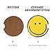 Smiley Face Absorbent Car Cupholder Coaster 2 Pack for Cup Holders 2.56