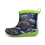 K KomForme Toddler Rain Boots Baby Easy-on Rain Shoes Lightweight Waterproof for Boys and Girls,Size 5 Toddler