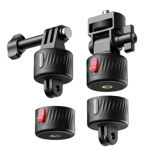 Image of Neewer Magnetic Action Camera Mount Kit, Compatible with GoPro Hero 13 12 11 Max DJI Osmo Action Insta360, ABS Magnetic Quick Release Mount for POV Shots, GP-24