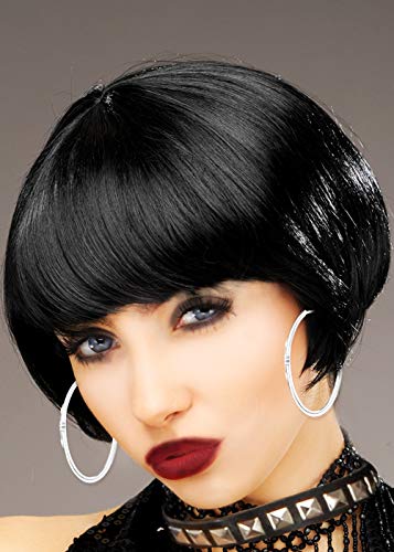 Magic Box Womens Nessa Style Short Black Bobbed Wig