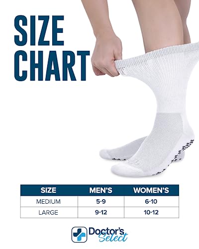 Diabetic Socks For Women And Men - 4 Pairs Non Binding Socks For Women | Non Slip Socks Mens | Gripper Socks For Men #TOP4