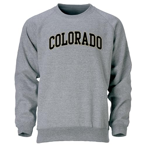 Barnesmith University of Colorado CU Buffaloes Adult Unisex Crewneck Sweatshirt Classic Charcoal Grey X-Large