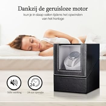 Horlogewinder - display-box - 4 6 horloges - 230V - zwart crème