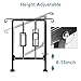 LMRSTOO Handrails for Outdoor Steps, Fit 2 or 3 Steps Outdoor Stair Railing, Black Wrought Iron Handrail Handrails for Concrete Steps or Wooden Stairs (2-3 Step Vertical Rect)