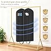 KEETDY 72" Wedding Dress Garment Bag for Travel with 4" Gusseted Long Hanging Dress Bags for Gowns for Women Garment Cover Clothes Storage for Closet, Black #5