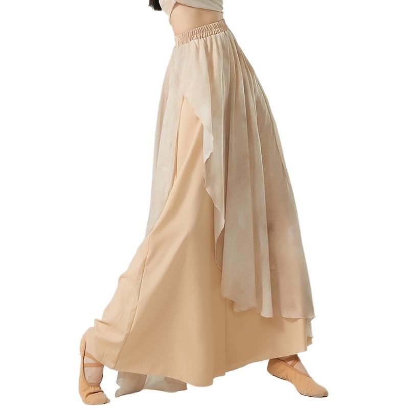 Pantalones de Baile Culottes Sueltos Pierna Ancha Ropa de Escenario for Mujer