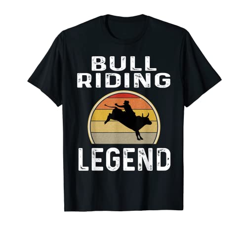 Bull Riding Legend Gifts Rodeo Rider Camisa envejecida retro Camiseta