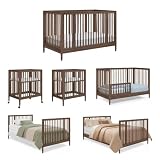 Delta Children Jalen Grow with Me 9-in-1 Convertible Crib, Teak Brown