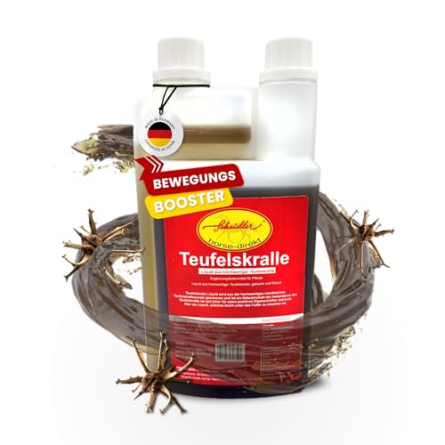 Scheidler horse-direkt Teufelskralle Liquid für Pferde 1000ml – Flüssiger Booster für mehr Bewegungsfreude – 100% Natürliches Ergänzungsfutter – Alternativ zu Teufelskralle Pulver/Pellets