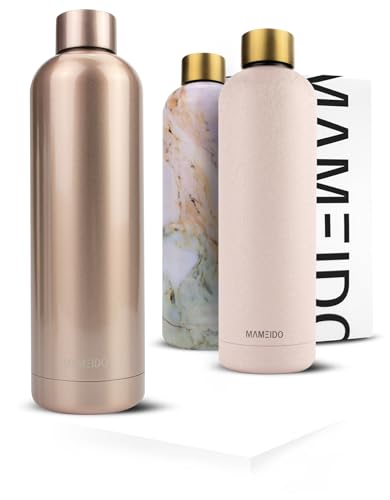 MAMEIDO Botella termica 750ml - Botella agua acero inoxidable antigoteo, Botella agua termica sin BPA, Botella termo para bebidas frías y calientes (Rosé Quartz, 0,75l)