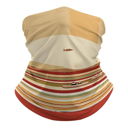 Neck Gaiter Face Mask con patrón de rayas horizontales, transpirable y a prueba de viento, cubrebocas para hombre y mujer miniatura 1