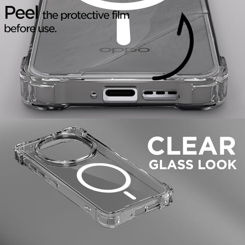 Image of Amazon Basics Back Cover for Oppo F29 Pro 5G Mag-Safe Shockproof PC + TPU Protective Case Magnetic Support Bumper Case (Transparent Mag-Safe)
