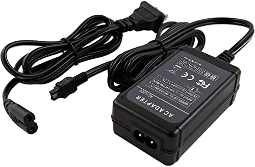 Yustda AC/DC Adapter Replacement for Sony FDR-AXP55 FDR-AX53 FDR-AX40 FDR-AX33 FDR-AX30 DCR-SX41E DCR-SX41EK DCR-SX33EK DEV-3 DEV-5 Camcorder Power Supply Cord Cable Charger