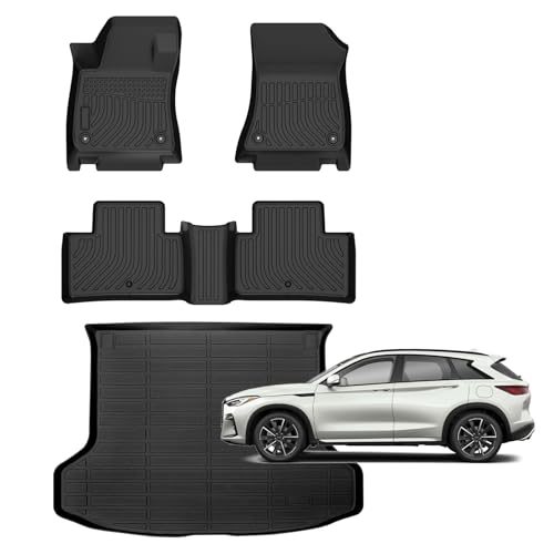 for Infiniti QX50 2025-2019 / Infiniti QX55 2022-2025 Floor Mats,TPE Waterproof All Weather Floor Mats Cargo Liner Accessories