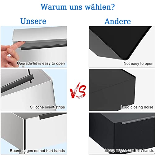 Toilettenpapierhalter Höhenverstellbar – Aus Edelstahl SUS304, Platz Für 6 Ersatzrollen, Freistehend, Nickel Gebürstet