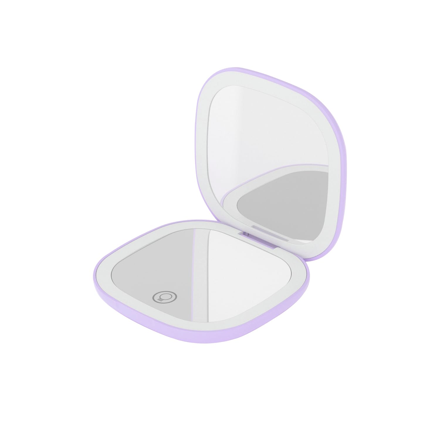 Espejo de Maquillaje Compacto con Luz LED 5X Recargable USB-C 3 Modos de Color Brillo Regulable Táctil