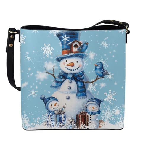 Image of HUGS IDEA Boho Bags for Women Leather Handbag Shoulder Bucket Crossbody Purse