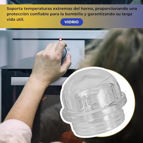 CHEFZOCO Abdeckung für Ofenlampe, Glasschutz für Ofenlampe, Glasdeckel für Gorenje, Glasabdeckung für Ofenlampe, Ø 41 mm, Originalcode 639157