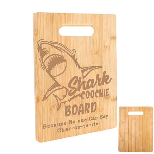 Tabla de charcutería de tiburón, tabla de queso de tiburón, tabla de cortar de doble cara, tabla de pan de madera, tabla de cortar divertida, tabla de charcutería de carne, tabla de servir mariscos,