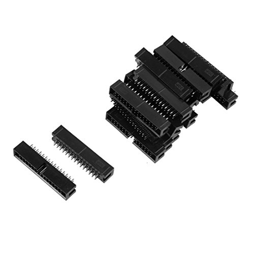 uxcell 20Pcs 2.54mm Pitch 2x15-Pin Double Row Straight Box Header Connector miniatura 1