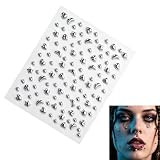 Set Piercings Falsos | Plateado para Disfraz Punk Halloween - Pegatinas Adhesivas De Gemas Corporales | Para Cosplay Festivales Música Conciertos Actuaciones Chicas y Mujeres Entusiastas de la