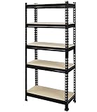 Prilinex Heavy Duty Storage Shelves - 5-Tier Adjustable Metal Garage Shelving Unit, Standing Utility