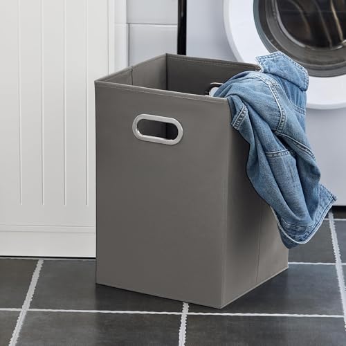 SoBuy Mueble de Baño con Cesta de Ropa – Armario de Lavandería con Cajón – Armario Compacto para Espacios Pequeños, Mueble Auxiliar de Baño de Madera, Blanco, 40 x 90 x 38 cm, BZR110-W - imagen 8