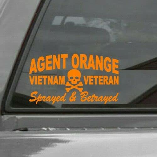 MADI Agent Orange Sticker 5 in. Vietnam Veteran Vinyl Sprayed & Betrayed Decal for Car Truck Window USA Stickers