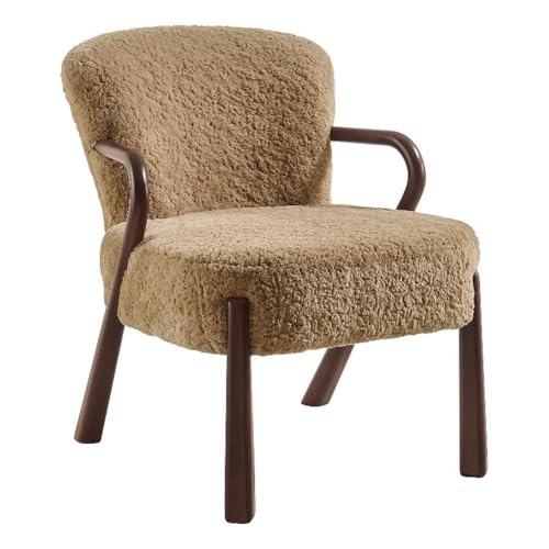 Sillón acolchado peluche menta arena miniatura 1