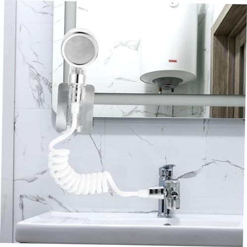Aspersor de ducha de baño SHINEOFI con manguera para evitar salpicaduras 6
