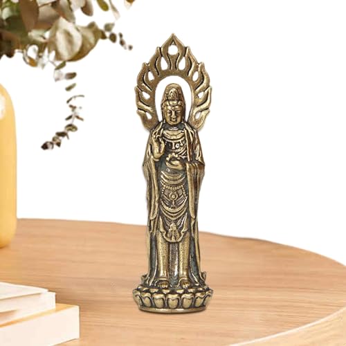 Zuasdvnk Kuan Yin Estatua Quan Yin | Figura de Escritorio Ornamental, Estatua Budista de Avalokiteshvara de 6,1 cm, Escultura China del, decoración de Figuras para el hogar