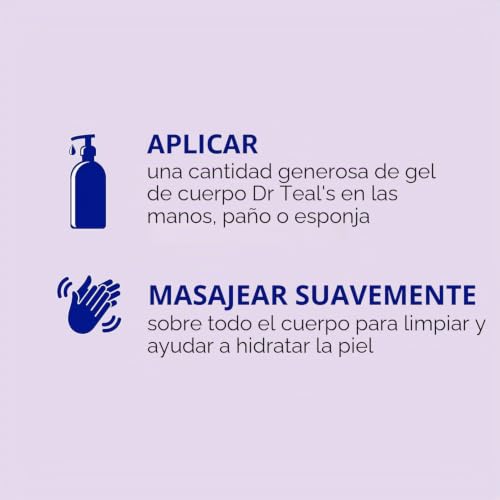 Gel de baño Dr Teal's relajante para aliviar músculos con sales Epsom 6