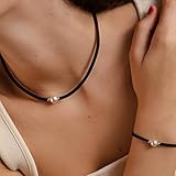 Majorica - Collar Elástico con Perla - Colección Sifnos - Collar Ajustable...