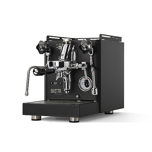 Diletta Bello+ Espresso Machine | E61 | PID Temperature Control | Shot Timer | Programmable Preinfusion | Handmade In Italy (Black)