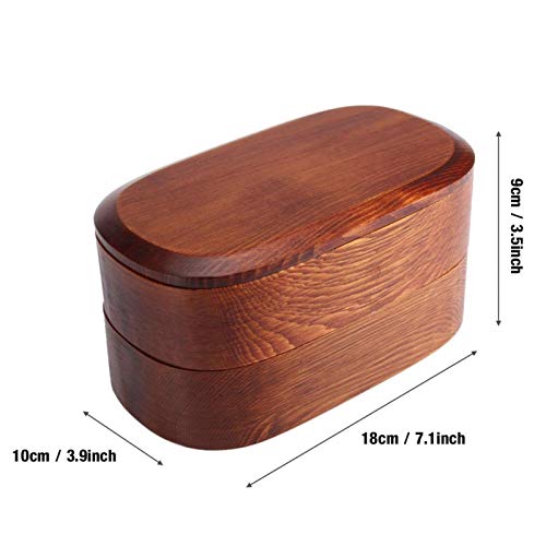 Lunchbox, Lunch-/Snackbox Houten Gezonde Milieuvriendelijke Voedselcontainer voor School Kantoor Picknick Reizen… - Image 5