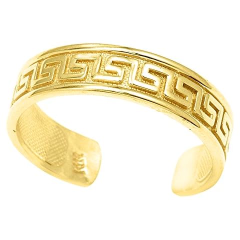 Anillo de dedo del pie ajustable con incrustaciones de oro amarillo Cover