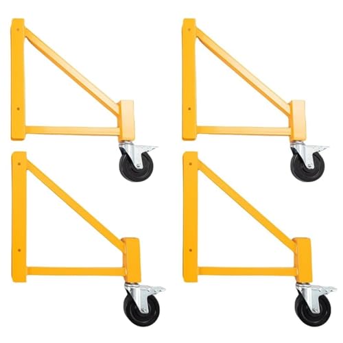 Image of 4 Packs Scaffolding Safety Accessory Outriggers w /Casters,14 inch Steel 6ft Baker Style,1000Lbs Load Capacity