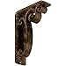 Ekena Millwork BKTM02X05X08TAVABS Metal Bracket, 2" W x 5 1/2" D x 8" H, Antiqued Brass
