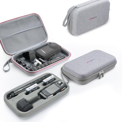 UKATOF For Insta360 X4 Air /X4 /X5�Ή� ���[�P�[�X �h���A�h���A�ϏՌ����g�ю��[�ی�P�[�X