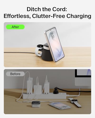 Belkin Qi2.2 25W Magnetic Wireless Charging Station, 3 in 1 Samsung Charger - image 9