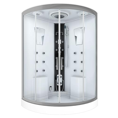 AcquaVapore Dampfdusche Sauna Dusche Duschkabine D26-EH-EA 130x130 cm OHNE 2K ScheibenVersiegelung