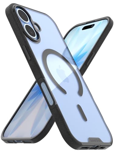 Image of Smartish iPhone 17 MagSafe Clear Case - Gripmunk Magnetic Slim Case [Lightweight + Protective] Anti-Yellowing Thin Grip Clear Cover for Apple iPhone 17 - Clearly Black