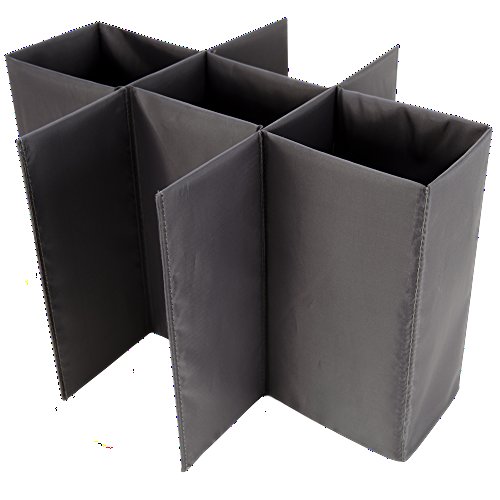 Meori Lot d'étiquettes pour boîtes Pliantes Casier pour 9 Bouteilles Gris