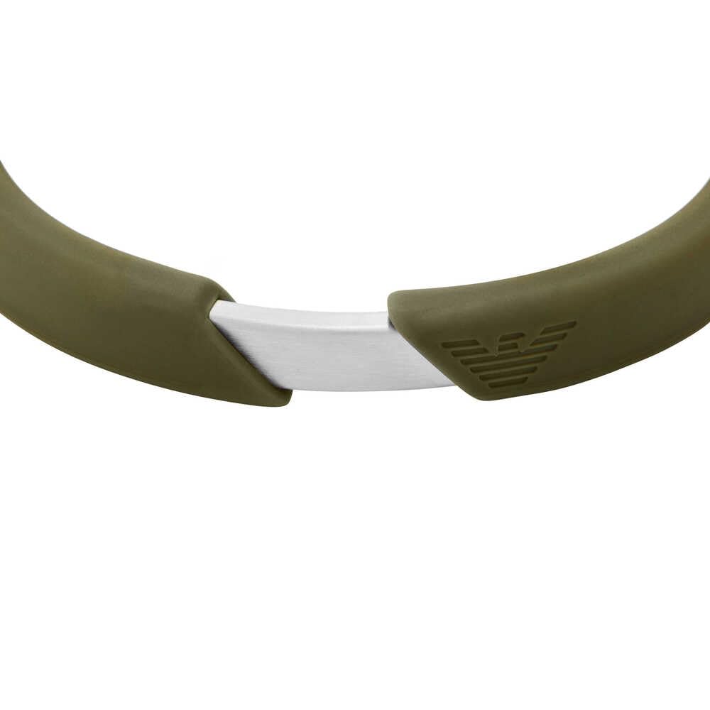 Emporio Armani Bracelet pour homme en cuir ou en silicone avec fermeture magnétique
