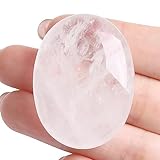 quarzkristall wirkung [OVAL CRYSTAL STONES] - Jeder Stein ist geduldig von Hand geschnitzt und poliert aus natürlichen Edelsteinen, was zu einem hellen, glatten und farbenfrohen Aussehen.Sie können sie in Ihrer Tasche, Handtasche oder Geldbörse zu tragen und dann nehmen Sie es aus und halten oder reiben Sie es zur Entspannung oder maditation jederzeit, einfach zu tragen und zu verwenden.