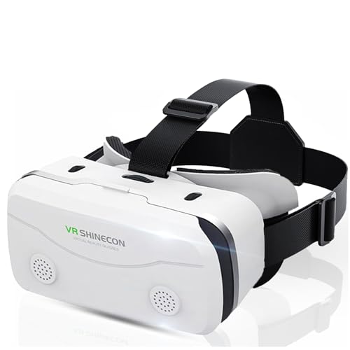 Gafas VR, Gafas de Realidad Virtual 3D, Compatible con Teléfonos iOS/Android de 5-7 Pulgadas, HD (Blanco)