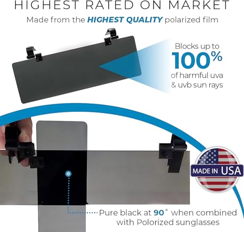 Glare Guard G GLAREGUARD-GREY Glare Guard Polarized Sun Visor For Car, Sun Visor Extender For Car, Anti-Glare Car Sun Visor thumb #1